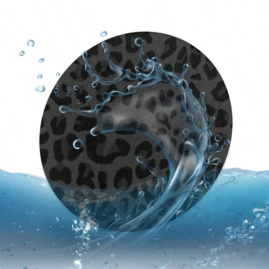 Cow Leopard Print Style 2 Pieces Car Cup Holder Coaster - Anti Slip, 2.8-Inch Made Of Natural Rubber, Washable, Weighing 15 Grams Per Piece