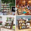 Wooden Cupcake Stand - 4 Tier Cupcake Display Stand, Rustic Tiered Display Stand, Tool Free Installation Cupcake Stand for Baby Shower Decorations