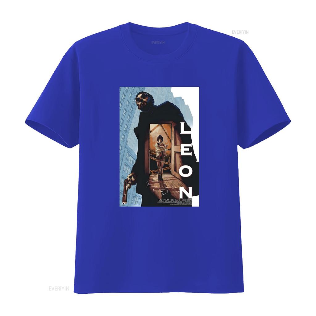 Leon The Professional Jean Reno Film T Shirt Baggy Boyfriend 2185 Vintage Washed Versatile Homme Casual Streetwear Fashion