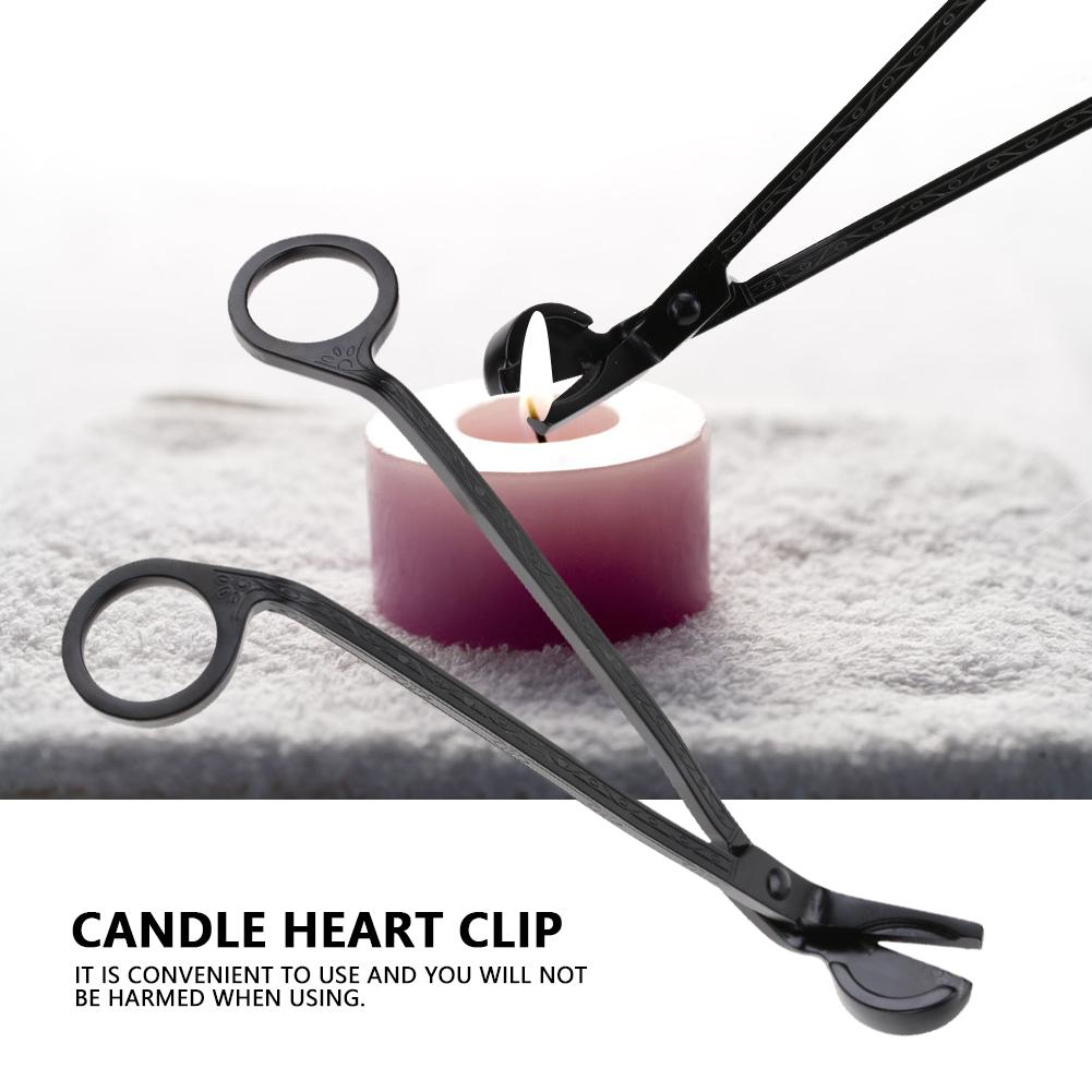 Fashion Semicircular Plating Stainless Steel Candle Heart Clip Wick Trimmer Scissors Tool