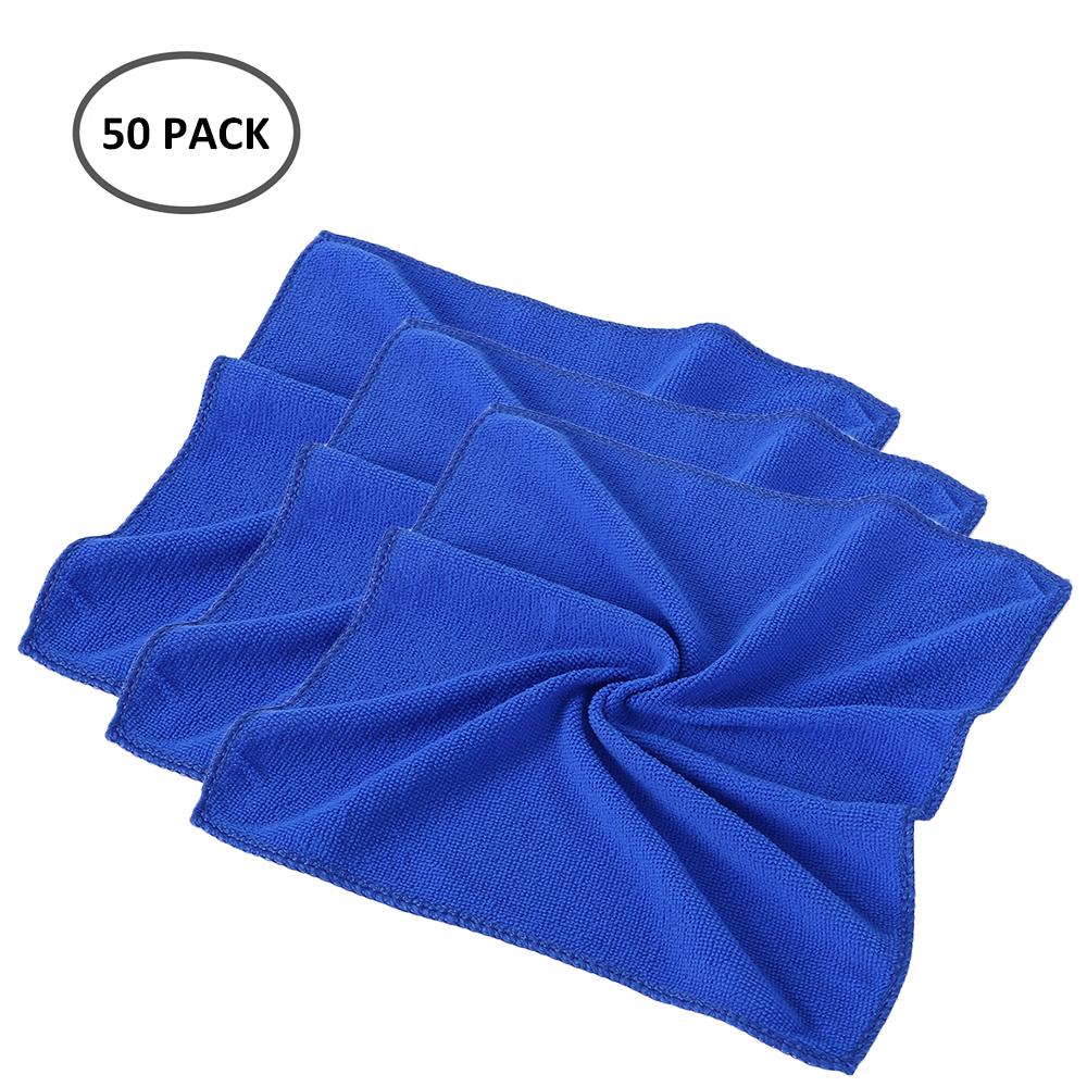Microfiber Cleaning Cloths Lint Free Cleaning Towel Streak-Free Square Cloths Reusable Super Absorbent for Car Window Glass Wash