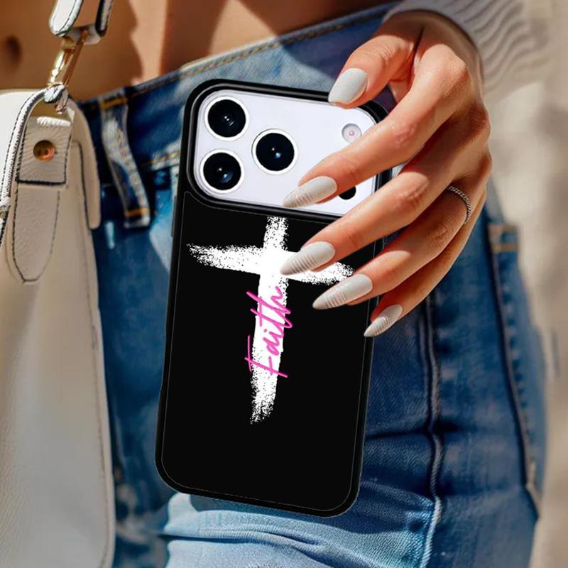 Jesus Christian Faith Cross Phone Case For iPhone 17 Air 14 15 13 12 Max Cover For Apple 14 15 16 16e 11 Pro Max Plus