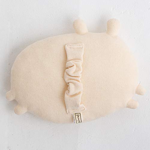 Y-1051 pompkins BABY 100% Organic Cotton Cuddle Pillow [Rabbit, Bear, and Dog Series] Made in Japan (Rabbit (Natural))