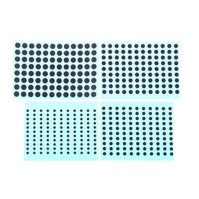 Durchmesser 3/4/5/6 mm 4 Größen Schwarze Leitfähige Gummi-Pads Tastatur-Reparaturset für IR-Fernbedienung Leitfähige Gummi-Tasten