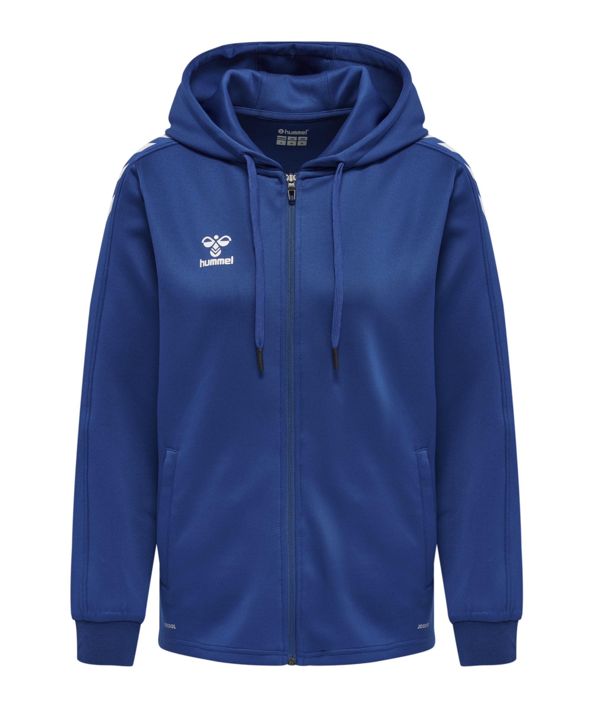 Hummel hmlCORE XK Kapuzenjacke Damen Blau F7045 Gr. S - Bild 4