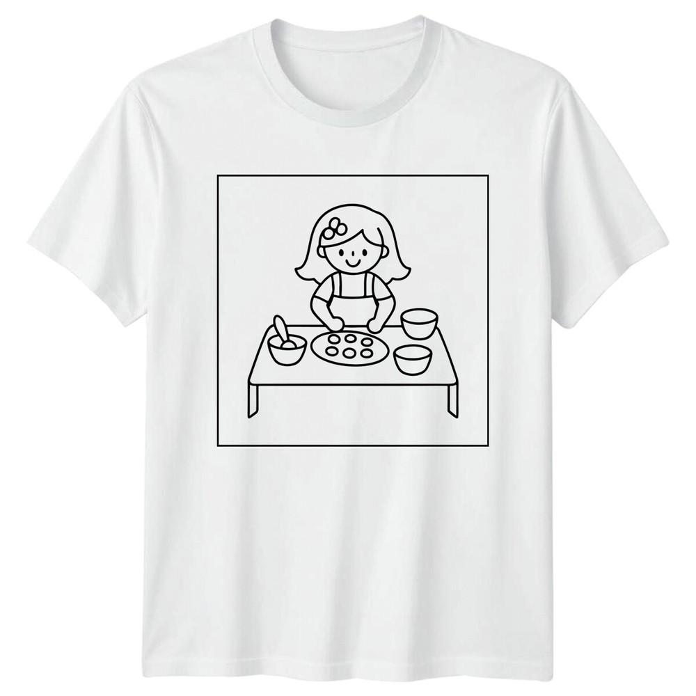 Baking Girl Unisexs TShirt Ladies Tee Graphic Hobby Unisex Top S