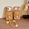 Rilakkuma Retro Stand iPhone 17 Pro Max Case - Silicone for Apple 16, 15, 14, 13