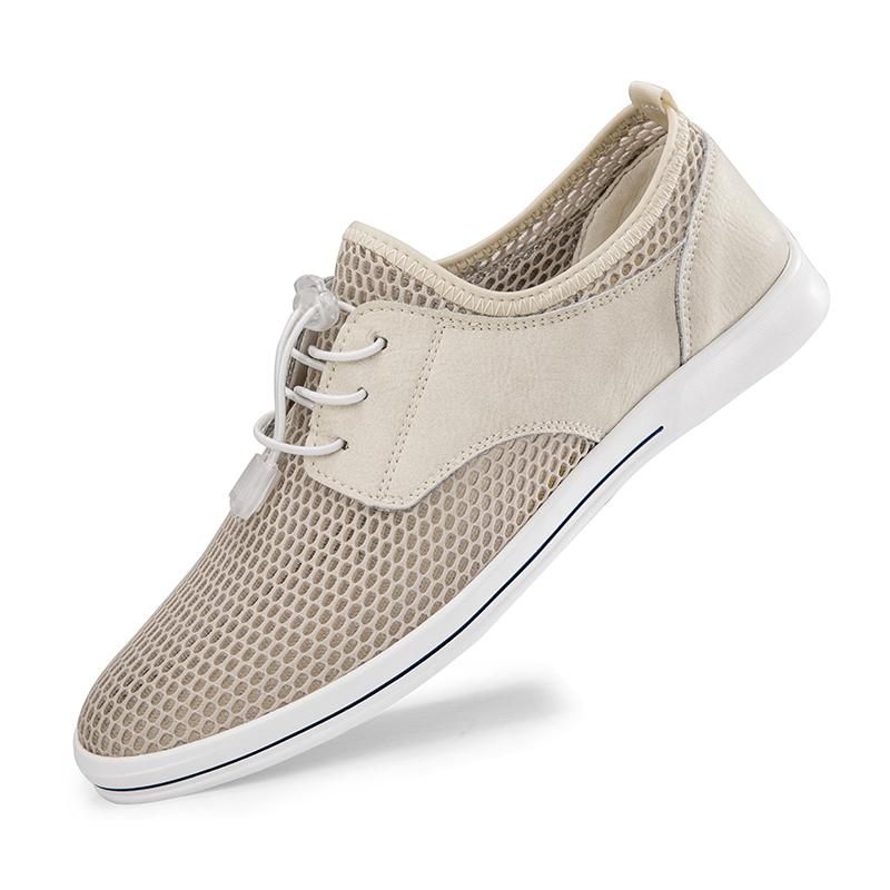 

Модная летняя дышащая обувь с перфорацией для мужчин, деловая сетчатая обувь для платья, мужские кроссовки, мягкие балетки, горячая распродажа, летняя повседневная обувь для вождения 45 абрикосовый
