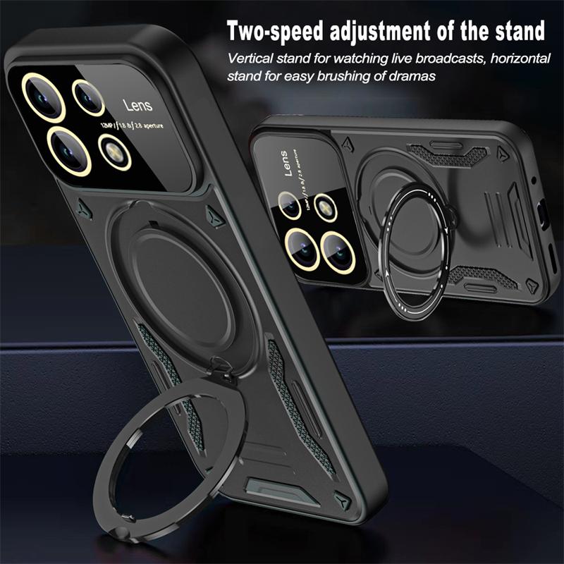 For Xiaomi Redmi Note 13 Pro 5G Case Shockproof Armor Phoen Case For Redmi Note 13 Pro + Plus Magnetic Ring Holder Back Cover