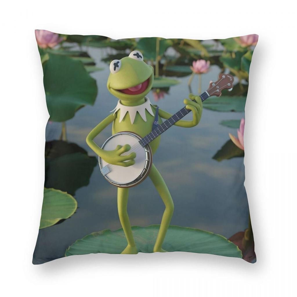 Rainbow Connection Pillowcase Double-Sided Printing Cushion Cover Decorations K-Kermits The Frog Throw Pillow Case Cover Home