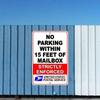 Metal Tin Sign Wall Art, No Parking Mailbox Sign, Outdoor Decoration