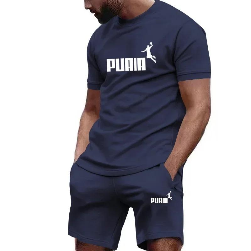 Set da uomo estivi, tuta da uomo alla moda, t-shirt a maniche corte + pantaloncini sportivi, tuta da uomo, abbigliamento casual da uomo, set da jogging da uomo, S-4XL