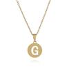 Stainless Steel Gold Plated Cutout Letter Necklace