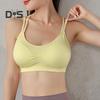 Women Sport Bra Multi Strap Hollow Out Back Push-up Vest Bra Quick-drying No Wire Seamless Gym Jogging Bra with Removable Padding
