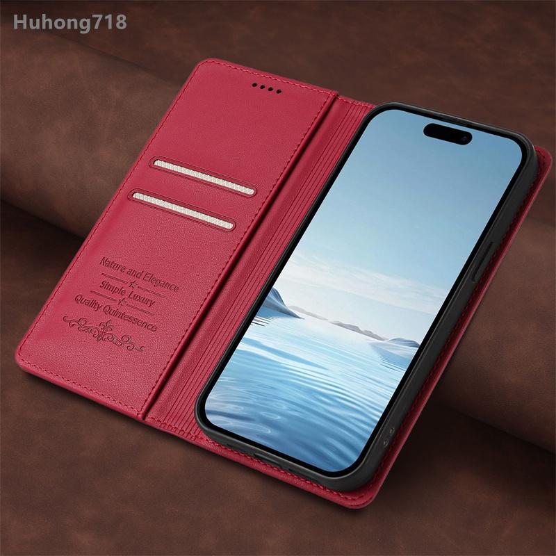 Magnetic Flip Case for Huawei P60 Art P Smart Z 208 Y7A Y9 Prime 2019 2021 Pro Plus 4G with Card Holder Stand Protection Cover
