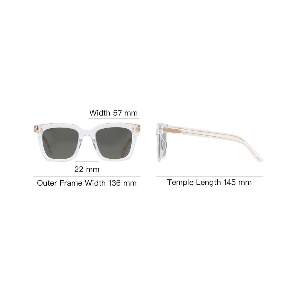 Tom Ford Square Sunglasses With Color Block Design Unisex Sunglasses Transparent FT0970K26A52