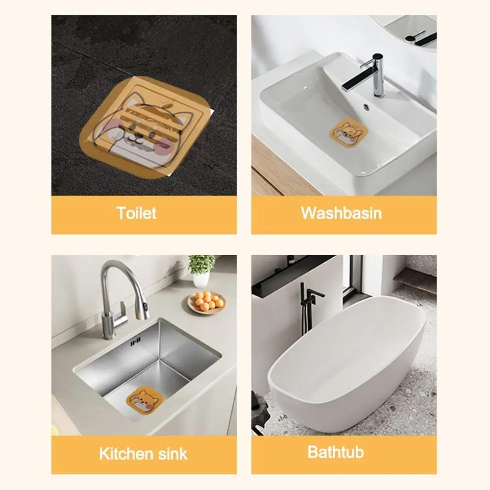 Silicone Sewer Floor Drain Cover Anti-blocking Reusable Shower Drain Cover Insect-Proof Drainage Thickened