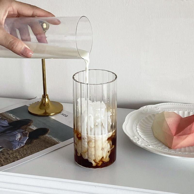 Clear Glass Cups Reusable Drinking Cup Iced Coffee Mug Summer Cold Water Bottle Cocktail Whiskey Beer Cups Flower Vases