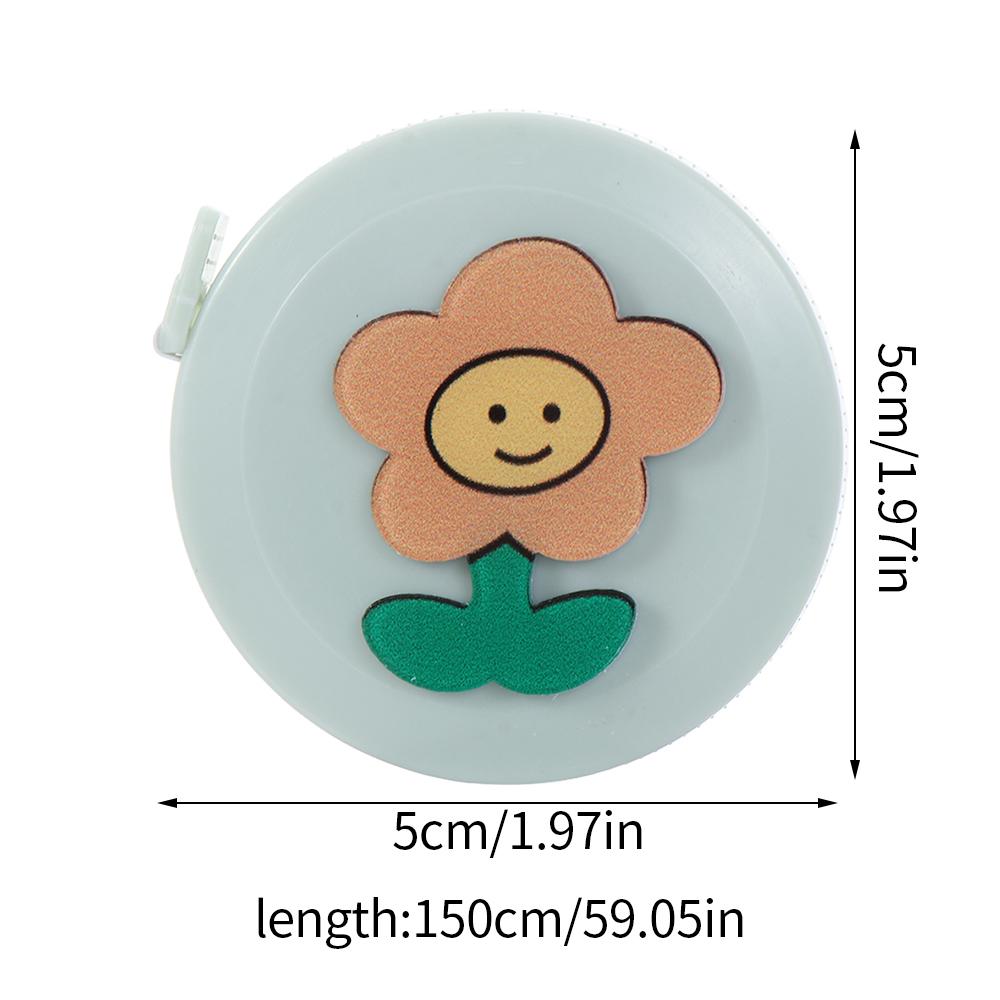 1.5m Portable Retractable Ruler Mini Tape Measure Sewing Leather Ruler Children Height Ruler Centimeter Inch Roll Tape