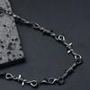Unisex Gothic Punk Style Necklace Hip Hop Barbed Wire Themed Minimalist Vacation Fashionable Jewelry Accessory Metal Chain Jewelry Gift