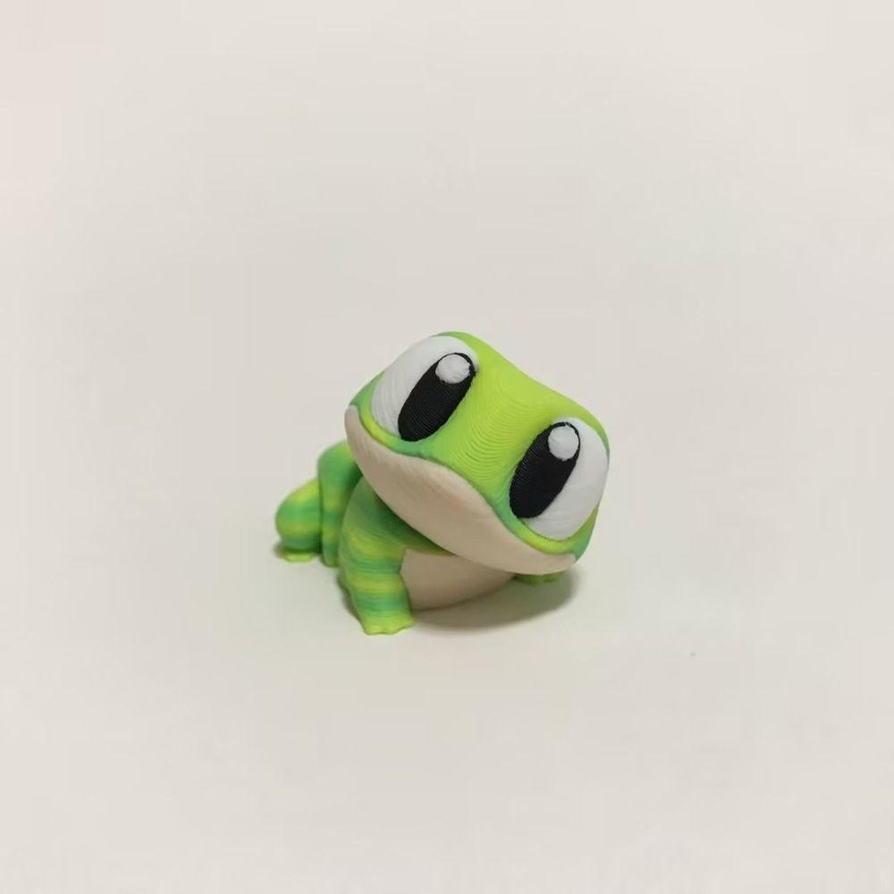 Jucării mobile articulare pentru animale de companie cu imprimare 3D, colecție de broaște, animale, ornamente, decor pentru desktop