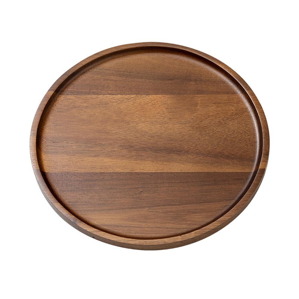 High Quality Acacia Wood Tea Tray Coffee Japanese Style Dessert Plate Tableware Irregular Dried Fruit Snack Plate Party Serving