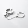 Vintage 925 Sterling Silver Cross Flower Rings for Women Wedding Trendy Jewelry Large Adjustable Antique Rings Anillos