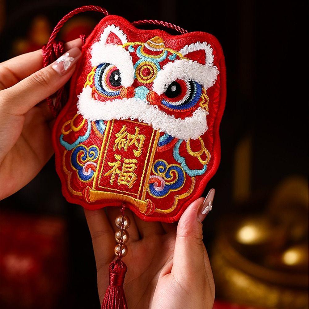 Čínský styl 2026 Šťastný sáček Výšivka Znamení zvěrokruhu Kůň Ozdoby Červené obálky Domácí dekorace