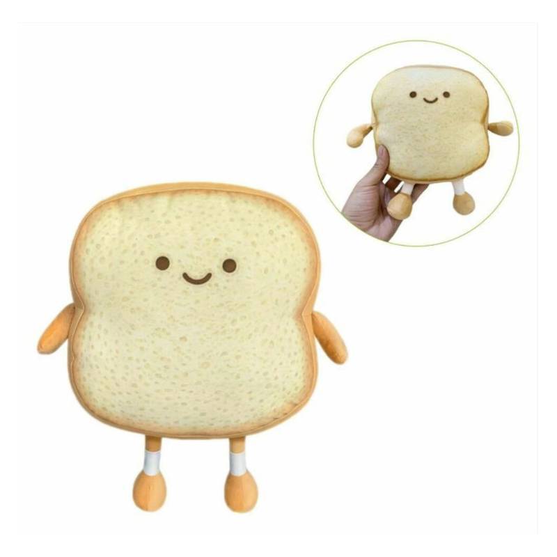 Toast Cute Bread Plush Doll Pillow With Expression Design For Gift Childrens