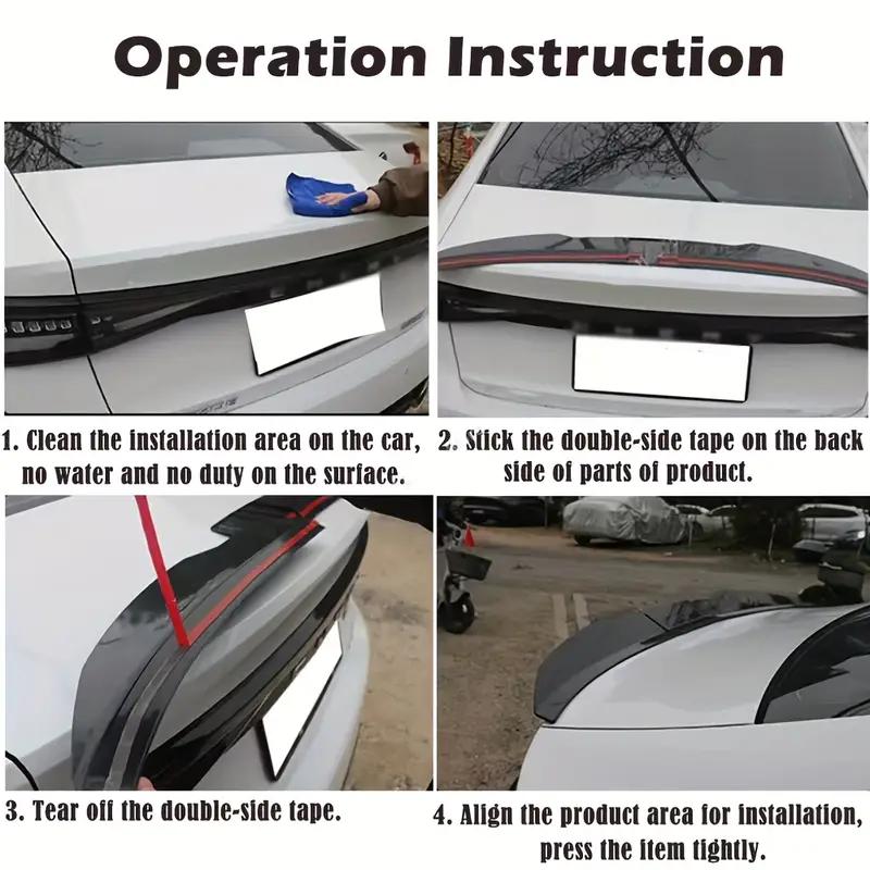 3 szt. Uniwersalny Uniwersalny Tylny Bagażnik Samochodowy Wysoki Ducktail Spoiler Bagażnika Skrzydło Do Renault Arkana Kia Forte Passat Ford Fiesta BMW F10 G30