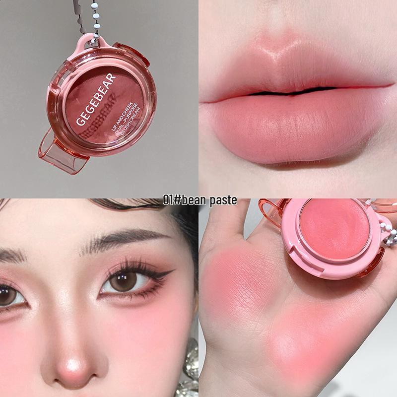 

Gege Bear Lip & Cheek Blush Cream: Highlighting & Contouring, Anti-Aging Lip Mud for Natural Beauty.