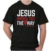 Christian Strong Jesus Shows The Way Cross Womens or Mens Crewneck T Shirt Tee