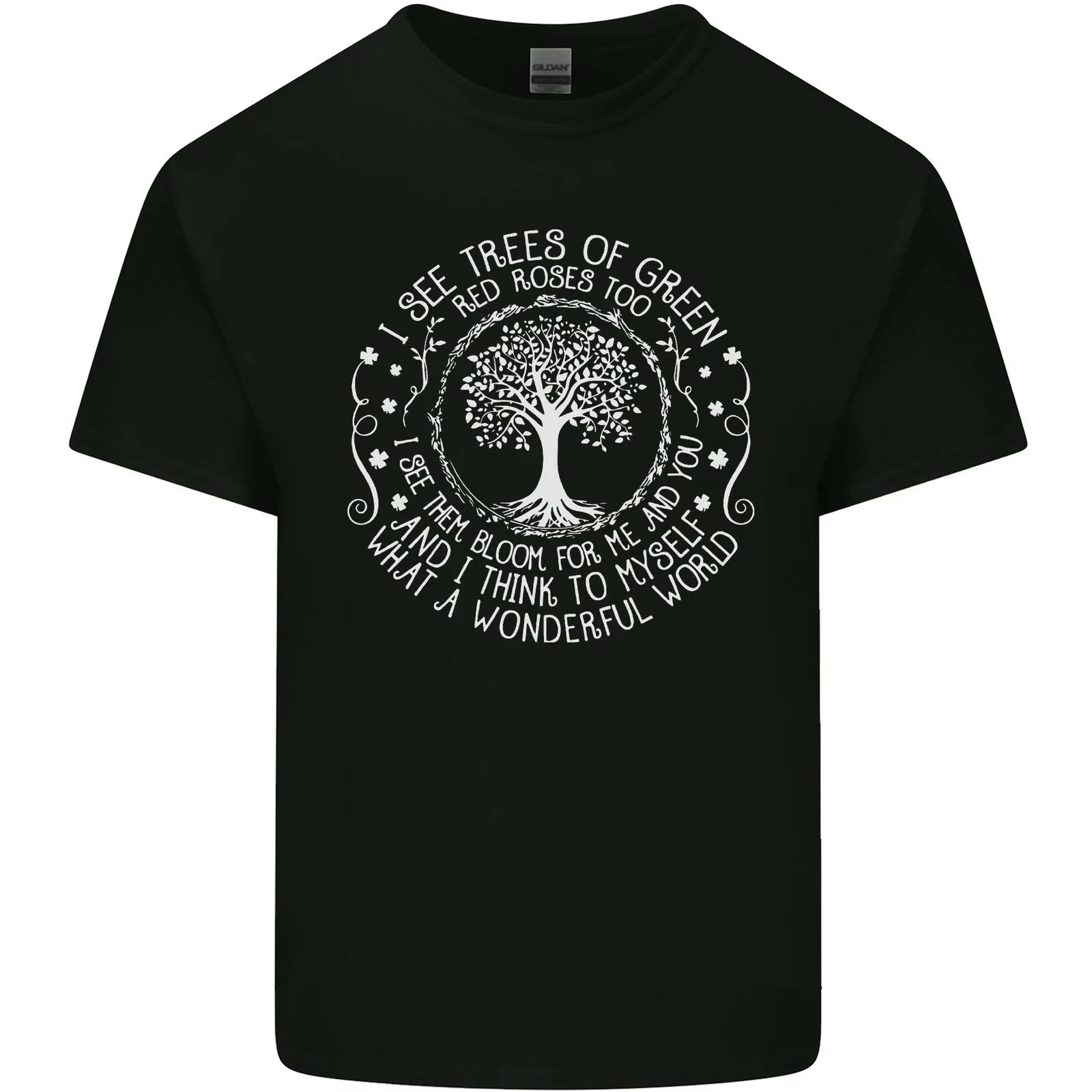 

Trees What a Wonderful World Environment Kids T-Shirt Childrens M