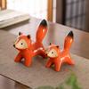 Little Fox Ceramic Ornament - Creative Home Decor for Living Room and TV Cabinet