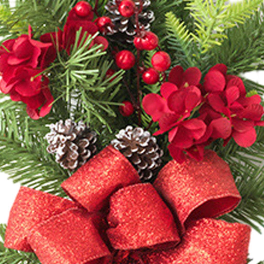 Christmas Swag Convenient Ornament Artificial Wreath for Garden Home Room