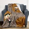 1 st Mr. Bean Teddy Flanellen Plaid HD Geprint Lichtgewicht Zacht Warm Deken voor Alle Seizoenen voor Bank, Bed, Reizen, Kamperen Machinewasbaar
