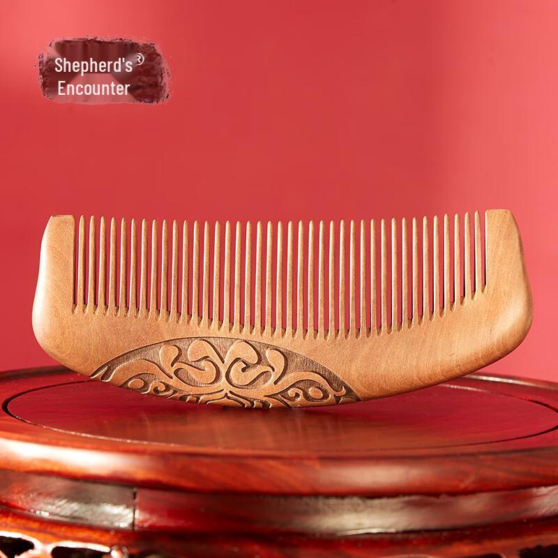 Muyu Natural Peach Wood Scalp Massage Comb