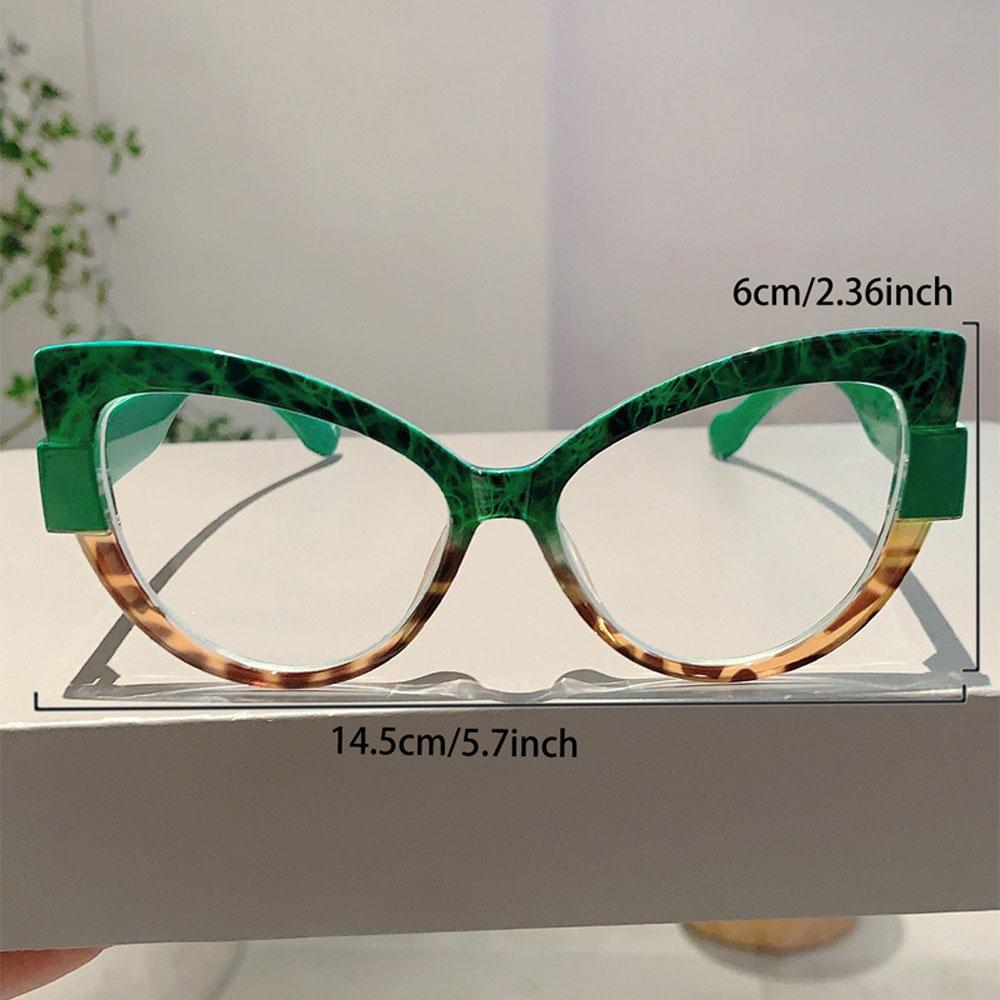2026 Retro Cat Eye Glasses Frames Women Vintage Big Frame Computer Optical Eyeglasses Clear Lens Fashion Lady Spectacles