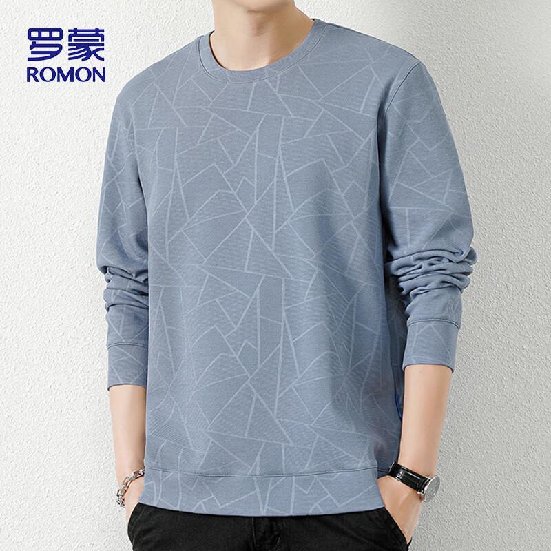 ROMON Men's 7838 Casual Round Neck Long-Sleeve Top