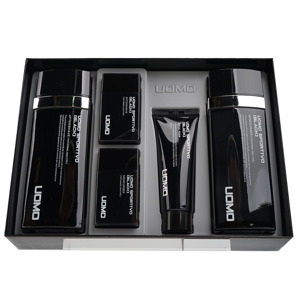 VMTQPAYX Homme Black Men's Skincare 2-Piece Gift Set