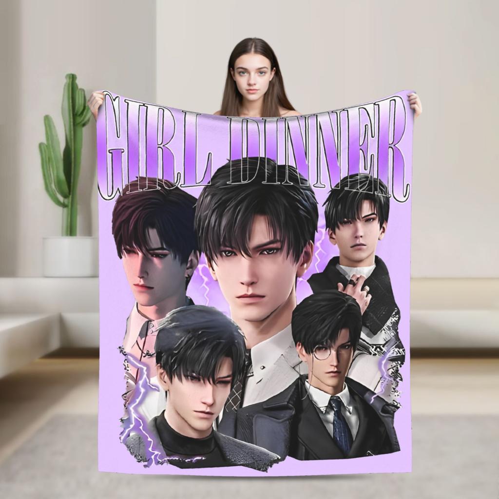 Love and Deepspace Sylus Game Blanket Plush Vintage Warm Throw Blankets for Coverlet Autumn/Winter
