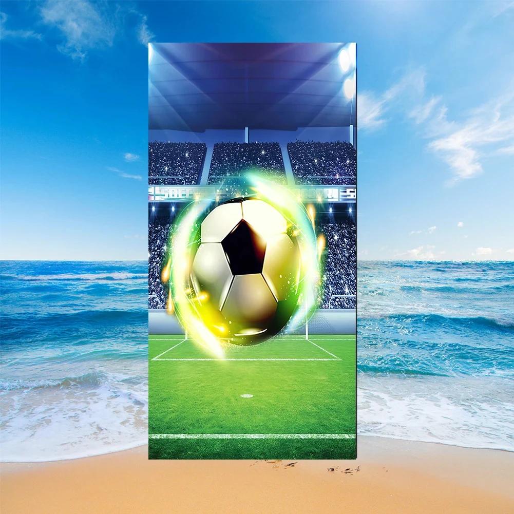 Football Beach Towel, Microfiber Bath Towel for Women Teen, Sand Free Quick Dry Yoga Sports Travel Towels Soft Swimming Cover
