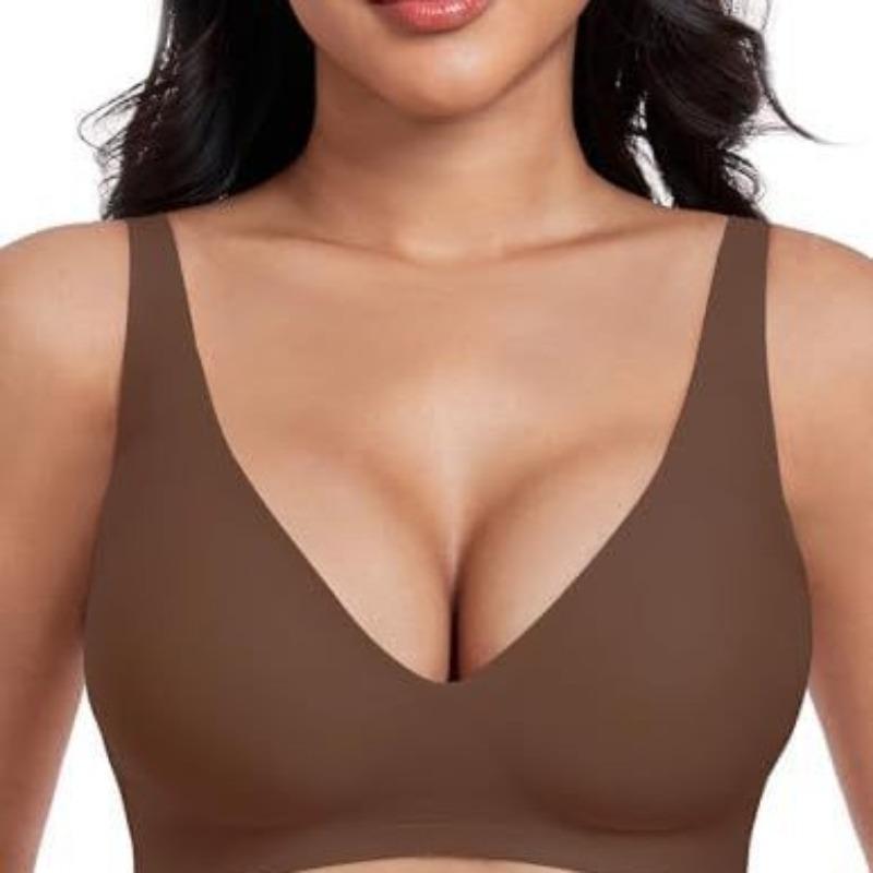 Roagous Deep, Bra Women's Rimless Seamless Bra Women's Rimless Low Chest, Shirt Bra