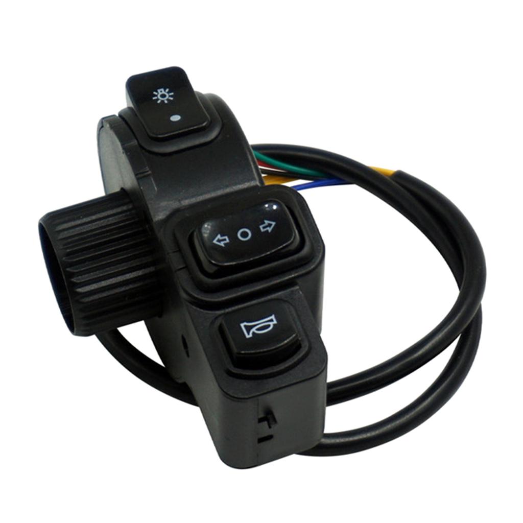 7/8'' Handlebar On/Off Switch for Motorcycles Dirt Bike ATV LED Headlight Light Turn Signal Horn Controller Button