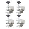 4Pcs Drawer Panel Fixing Clamp Stainless Steel Bow Shaped Drawer Front Installation Clamp