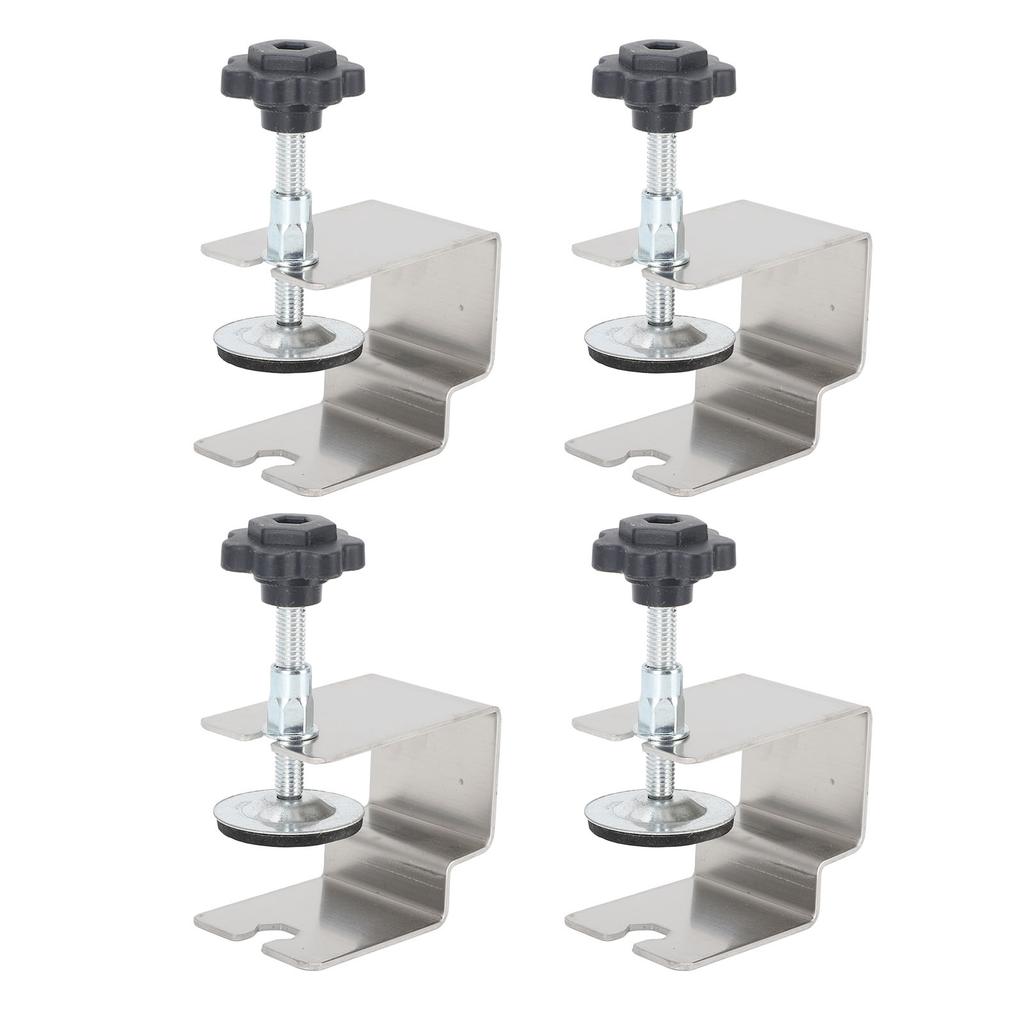4Pcs Drawer Panel Fixing Clamp Stainless Steel Bow Shaped Drawer Front Installation Clamp