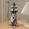 Ornamenti Faro in Legno Stile Mediterraneo Retrò Modello Torre di Guardia in Legno Artigianato da Tavolo Fai da Te Decorazioni per la Casa a Tema Oceanico