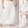 Men Pants Solid Color Elastic Waist Modal Casual Spring Trousers for Daily Wear