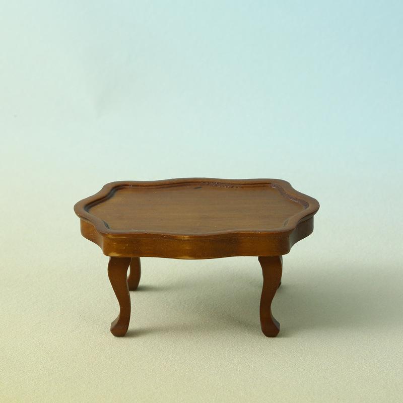 1:12 Dollhouse Miniature Vintage Lace Small Round Table Coffee Table Furniture Home Model Decor Toy Doll House Accessories