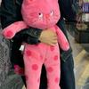Hot Internet Celebrity Lovely Cartoon Cat Pillow Stuffed Pink Black Cats Plush Toys Round Dot Cats Soft Cushion Girl Gifts Decor